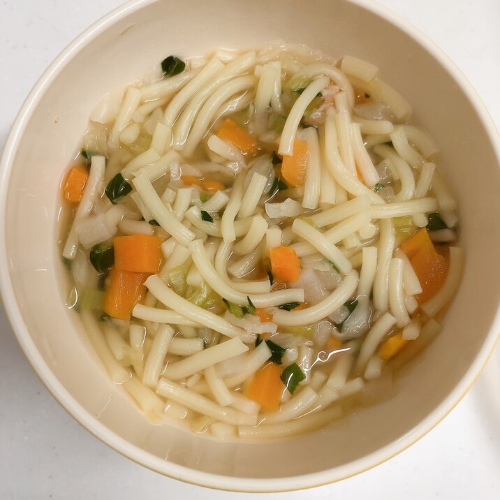 離乳食完了期♪焼きそば麺でラーメン風